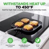 image:imageNutriChef 11Inch Square Griddle Pan  Nonstick with Induction Base  2layer nonstick coating riveted cast iron handle with silicone grip induction compatible PFOA and leadfreeSquare flat griddle pan black