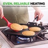 image:imageNutriChef 11Inch Square Griddle Pan  Nonstick with Induction Base  2layer nonstick coating riveted cast iron handle with silicone grip induction compatible PFOA and leadfreeSquare flat griddle pan black