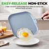 image:imageNutriChef 11Inch Square Griddle Pan  Nonstick with Induction Base  2layer nonstick coating riveted cast iron handle with silicone grip induction compatible PFOA and leadfreeSquare flat griddle pan blue