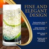 image:imageNutriChef 125oz Highball Drinking Glasses  Set of 2 Heavy Base Tall Tumbler Clear Glassware for Water Wine Beer Liquor Gin Cocktail Whiskey Juice Iced Coffee Mixed Drinks Dishwasher Safe