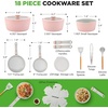 image:imageNutriChef 12Piece Nonstick Kitchen Cookware Set  Professional Hard Anodized Includes Saucepan Frying Pans Cooking Pots Dutch Oven Pot Lids Utensils  NCCW12S BlackPink