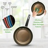image:imageNutriChef 12Piece Nonstick Kitchen Cookware Set  Professional Hard Anodized Includes Saucepan Frying Pans Cooking Pots Dutch Oven Pot Lids Utensils  NCCW12S BlackBlack