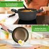 image:imageNutriChef 12Piece Nonstick Kitchen Cookware Set  Professional Hard Anodized Includes Saucepan Frying Pans Cooking Pots Dutch Oven Pot Lids Utensils  NCCW12S BlackBlack