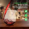 image:imageNutriChef 15 oz Stemless Crystal Wine Glasses Set of 12 Elegant Glasses for Red or White Wine UltraThin LeadFree Dishwasher Safe Seamless Bowl Design for Dining Parties amp BarsClear