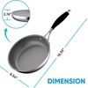 image:imageNutriChef 8 Small Fry Pan  PFOAPFOS Free Stainless Steel StainResistant Frying Pan Kitchen Cookware wDurable Ceramic NonStick Coating Silicone Wrap Handles  Works wModel NCSSS12