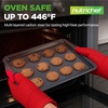 image:imageNutriChef Baking Moulds Set of 8  Casserole Dish Bread Baking Tray Baking Tray Muffin Baking Tin Blue Cake Tin Round amp Square Stackable amp NonStick Dishwasher Safe Oven Safe up to 230 CRedBlack