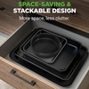 image:imageNutriChef Nonstick Baking Pans Set 6Piece Bakeware Oven Trays Cookie Sheets Muffin and Loaf Pans Dishwasher Safe Black