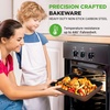 image:imageNutriChef 8Piece Nonstick Bakeware Set  Baking Tray Set wNonStick Coating 450F Oven Safe Round Cake Loaf Muffin WideSquare Pans Cookie Sheet BlueBrown