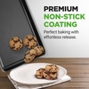 image:imageNutriChef 8Piece Nonstick Bakeware Set  Baking Tray Set wNonStick Coating 450F Oven Safe Round Cake Loaf Muffin WideSquare Pans Cookie Sheet BlueGray