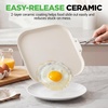 image:imageNutriChef 11Inch Griddle Pan  Ceramic Nonstick with Induction Base  PFASfree ceramic coated cookware with stainless steel handle oven safe to 500F dishwasher safeLight Gray  Cream