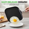 image:imageNutriChef 11Inch Griddle Pan  Ceramic Nonstick with Induction Base  PFASfree ceramic coated cookware with stainless steel handle oven safe to 500F dishwasher safeBlack