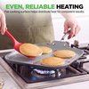 image:imageNutriChef 11Inch Griddle Pan  Ceramic Nonstick with Induction Base  PFASfree ceramic coated cookware with stainless steel handle oven safe to 500F dishwasher safeBlue  Dark Gray