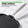 image:imageNutriChef 11Inch Griddle Pan  Ceramic Nonstick with Induction Base  PFASfree ceramic coated cookware with stainless steel handle oven safe to 500F dishwasher safeBlack