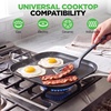 image:imageNutriChef 11Inch Griddle Pan  Ceramic Nonstick with Induction Base  PFASfree ceramic coated cookware with stainless steel handle oven safe to 500F dishwasher safeBlack