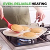 image:imageNutriChef 11Inch Griddle Pan  Ceramic Nonstick with Induction Base  PFASfree ceramic coated cookware with stainless steel handle oven safe to 500F dishwasher safeLight Gray  Cream