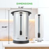 image:imageNutriChef 13L Hot Water Dispenser  Electric Water Boiler Stainless Steel  13L beverage dispenser with keep warm function nondrip tap safety lock lid amp foodgrade stainless steel interior201 Quarts