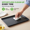 image:imageNutriChef 8 Piece Nonstick Bakeware Set  Carbon Steel Baking Pans for Oven  Includes Sheet Pan Muffin Loaf Round and Square Cake Pan  Dishwasher Safe Stackable Design Oven Safe up to 446FBlack