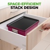 image:imageNutriChef 8 Piece Nonstick Bakeware Set  Carbon Steel Baking Pans for Oven  Includes Sheet Pan Muffin Loaf Round and Square Cake Pan  Dishwasher Safe Stackable Design Oven Safe up to 446FPurple
