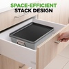 image:imageNutriChef 8 Piece Nonstick Bakeware Set  Carbon Steel Baking Pans for Oven  Includes Sheet Pan Muffin Loaf Round and Square Cake Pan  Dishwasher Safe Stackable Design Oven Safe up to 446FGray