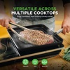image:imageNutriChef Double Burner Griddle  Flat Top Griddle for Stove Top  Nonstick marblecoated griddle pan with extralarge easy to clean cooking surface perfect for pancakes and tortillasBlack