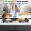 image:imageNutriChef Double Burner Griddle  Flat Top Griddle for Stove Top  Nonstick marblecoated griddle pan with extralarge easy to clean cooking surface perfect for pancakes and tortillasBlack