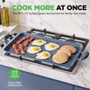 image:imageNutriChef Double Burner Griddle  Flat Top Griddle for Stove Top  Nonstick marblecoated griddle pan with extralarge easy to clean cooking surface perfect for pancakes and tortillasBlue
