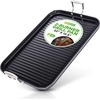 image:imageNutriChef Double Burner Griddle  Flat Top Griddle for Stove Top  Nonstick marblecoated griddle pan with extralarge easy to clean cooking surface perfect for pancakes and tortillasBlack