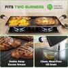 image:imageNutriChef Double Burner Griddle  Flat Top Griddle for Stove Top  Nonstick marblecoated griddle pan with extralarge easy to clean cooking surface perfect for pancakes and tortillasBlack