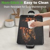 image:imageNutriChef Double Burner Griddle  Flat Top Griddle for Stove Top  Nonstick marblecoated griddle pan with extralarge easy to clean cooking surface perfect for pancakes and tortillasBlack