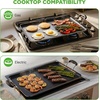 image:imageNutriChef Double Burner Griddle  Flat Top Griddle for Stove Top  Nonstick marblecoated griddle pan with extralarge easy to clean cooking surface perfect for pancakes and tortillasBlack