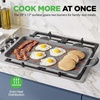 image:imageNutriChef Double Burner Griddle  Flat Top Griddle for Stove Top  Nonstick marblecoated griddle pan with extralarge easy to clean cooking surface perfect for pancakes and tortillasGray