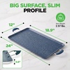 image:imageNutriChef Double Burner Griddle  Flat Top Griddle for Stove Top  Nonstick marblecoated griddle pan with extralarge easy to clean cooking surface perfect for pancakes and tortillasBlue