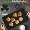 image:imageNutriChef Double Burner Griddle  Flat Top Griddle for Stove Top  Nonstick marblecoated griddle pan with extralarge easy to clean cooking surface perfect for pancakes and tortillasBlack