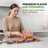 image:imageNutriChef 10Piece Glass Food Containers  Stackable Superior Glass Mealprep Storage Containers Newly Innovated Leakproof Locking Lids wAir Hole FreezertoOvenSafe BlueRed