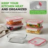 image:imageNutriChef 10Piece Glass Food Containers  Stackable Superior Glass Mealprep Storage Containers Newly Innovated Leakproof Locking Lids wAir Hole FreezertoOvenSafe BlueRed