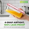 image:imageNutriChef 10Piece Glass Food Containers  Stackable Superior Glass Mealprep Storage Containers Newly Innovated Leakproof Locking Lids wAir Hole FreezertoOvenSafe BlueRed