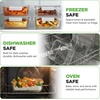 image:imageNutriChef 10Piece Glass Food Containers  Stackable Superior Glass Mealprep Storage Containers Newly Innovated Leakproof Locking Lids wAir Hole FreezertoOvenSafe BlueGray