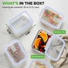 image:imageNutriChef 10Piece Glass Food Containers  Stackable Superior Glass Mealprep Storage Containers Newly Innovated Leakproof Locking Lids wAir Hole FreezertoOvenSafe BlueNavy