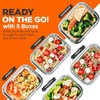 image:imageNutriChef 10Piece Glass Food Containers  Stackable Superior Glass Mealprep Storage Containers Newly Innovated Leakproof Locking Lids wAir Hole FreezertoOvenSafe BlueWave