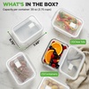 image:imageNutriChef 10Piece Glass Food Containers  Stackable Superior Glass Mealprep Storage Containers Newly Innovated Leakproof Locking Lids wAir Hole FreezertoOvenSafe BlueFlat
