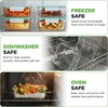 image:imageNutriChef 10Piece Glass Food Containers  Stackable Superior Glass Mealprep Storage Containers Newly Innovated Leakproof Locking Lids wAir Hole FreezertoOvenSafe BlueGreen