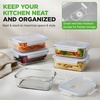 image:imageNutriChef 10Piece Glass Food Containers  Stackable Superior Glass Mealprep Storage Containers Newly Innovated Leakproof Locking Lids wAir Hole FreezertoOvenSafe BlueBlue