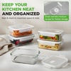 image:imageNutriChef 10Piece Glass Food Containers  Stackable Superior Glass Mealprep Storage Containers Newly Innovated Leakproof Locking Lids wAir Hole FreezertoOvenSafe BlueFlat