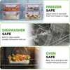 image:imageNutriChef 10Piece Glass Food Containers  Stackable Superior Glass Mealprep Storage Containers Newly Innovated Leakproof Locking Lids wAir Hole FreezertoOvenSafe BlueRed