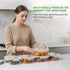 image:imageNutriChef 10Piece Glass Food Containers  Stackable Superior Glass Mealprep Storage Containers Newly Innovated Leakproof Locking Lids wAir Hole FreezertoOvenSafe BlueFlat