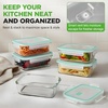 image:imageNutriChef 10Piece Glass Food Containers  Stackable Superior Glass Mealprep Storage Containers Newly Innovated Leakproof Locking Lids wAir Hole FreezertoOvenSafe BlueGreen