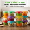 image:imageNutriChef 12 Piece Glass Food Storage Container  448 oz Round Airtight Stackable Containers with Locking Lids for Snacks Fruits and Meal Prep  Oven amp Freezer Safe