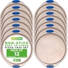 image:imageNutriChef 13Inch NonStick Pizza Tray with Silicone Handle  Perforated Carbon Steel Dishwasher Safe PFOA Free  Champagne Gold  12 PackChampagne Gold