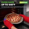 image:imageNutriChef 13Inch NonStick Pizza Tray with Silicone Handle  Perforated Carbon Steel Dishwasher Safe PFOA Free  Champagne Gold  12 PackChampagne Gold