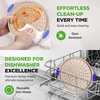 image:imageNutriChef 13Inch NonStick Pizza Tray with Silicone Handle  Perforated Carbon Steel Dishwasher Safe PFOA Free  Champagne Gold  12 PackChampagne Gold